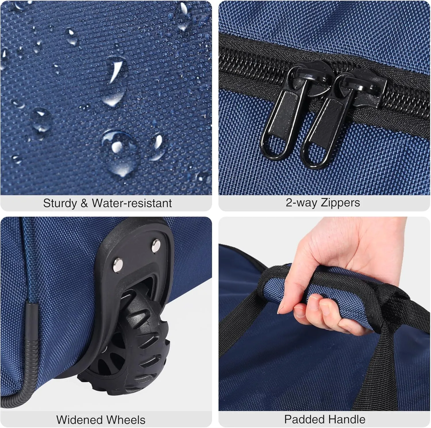 120L Foldable Duffle Bag with Wheels, Protable Rolling Travel Bag with Multiple Compartments for Travel,Sports,Camping
