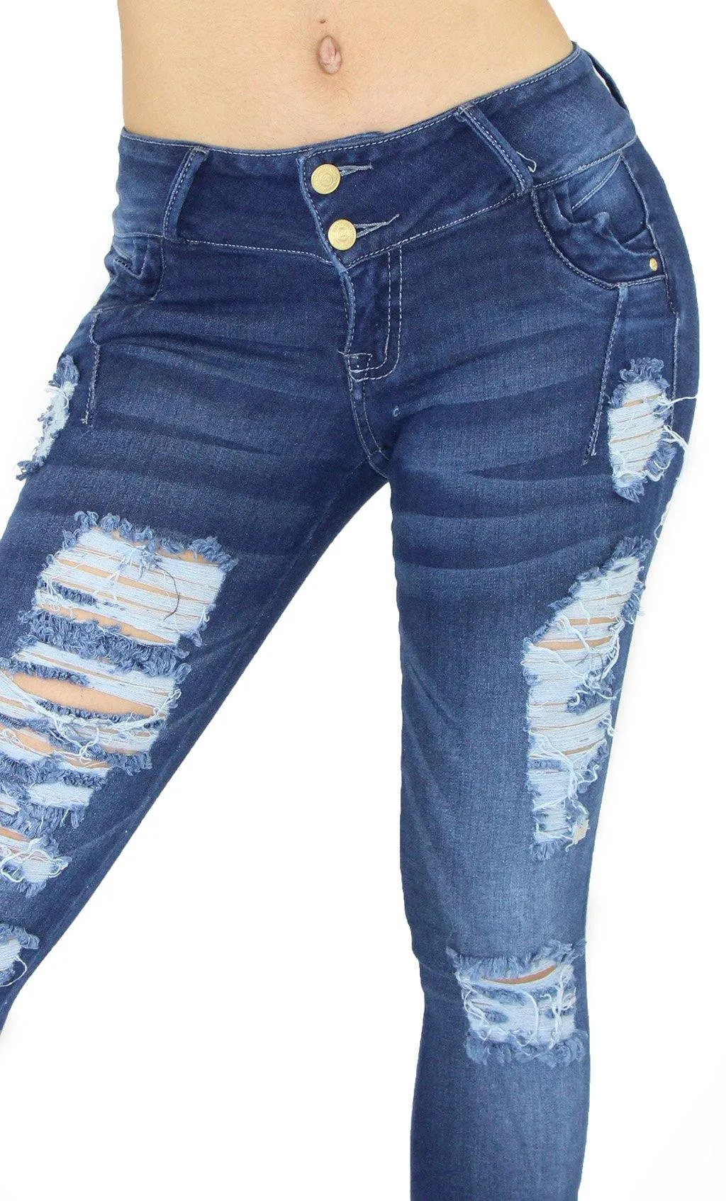 18441 Maripily Women's Distressed Skinny Jean