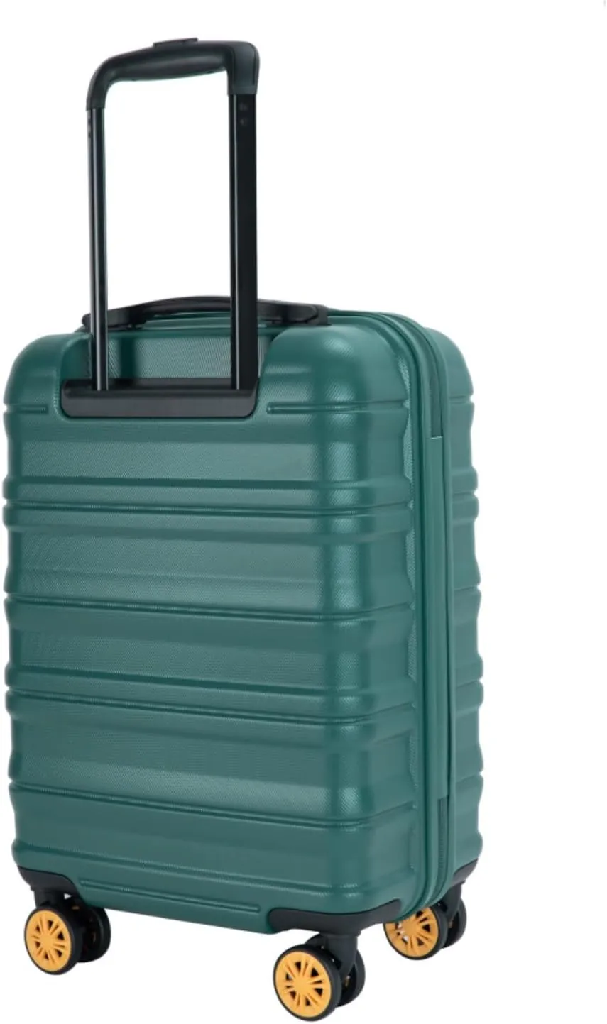 Airline Perfect 18.5" Carry On - Ultra Lightweight Hardshell Suitcase with 360 Spinner Wheels Fits Overhead Bins (Dark Green   ABS PC)