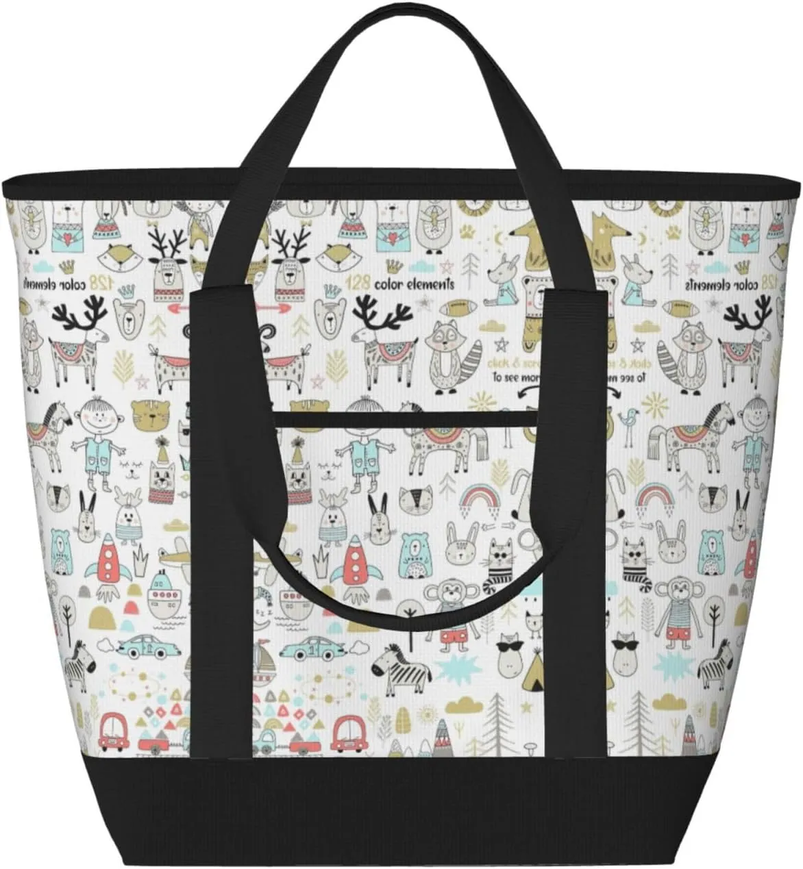 Animal Rabbit Fox Dee Women's tote bags and reusable women's beach bags are suitable for travel insulation and cooling bags.