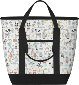 Animal Rabbit Fox Dee Women's tote bags and reusable women's beach bags are suitable for travel insulation and cooling bags.