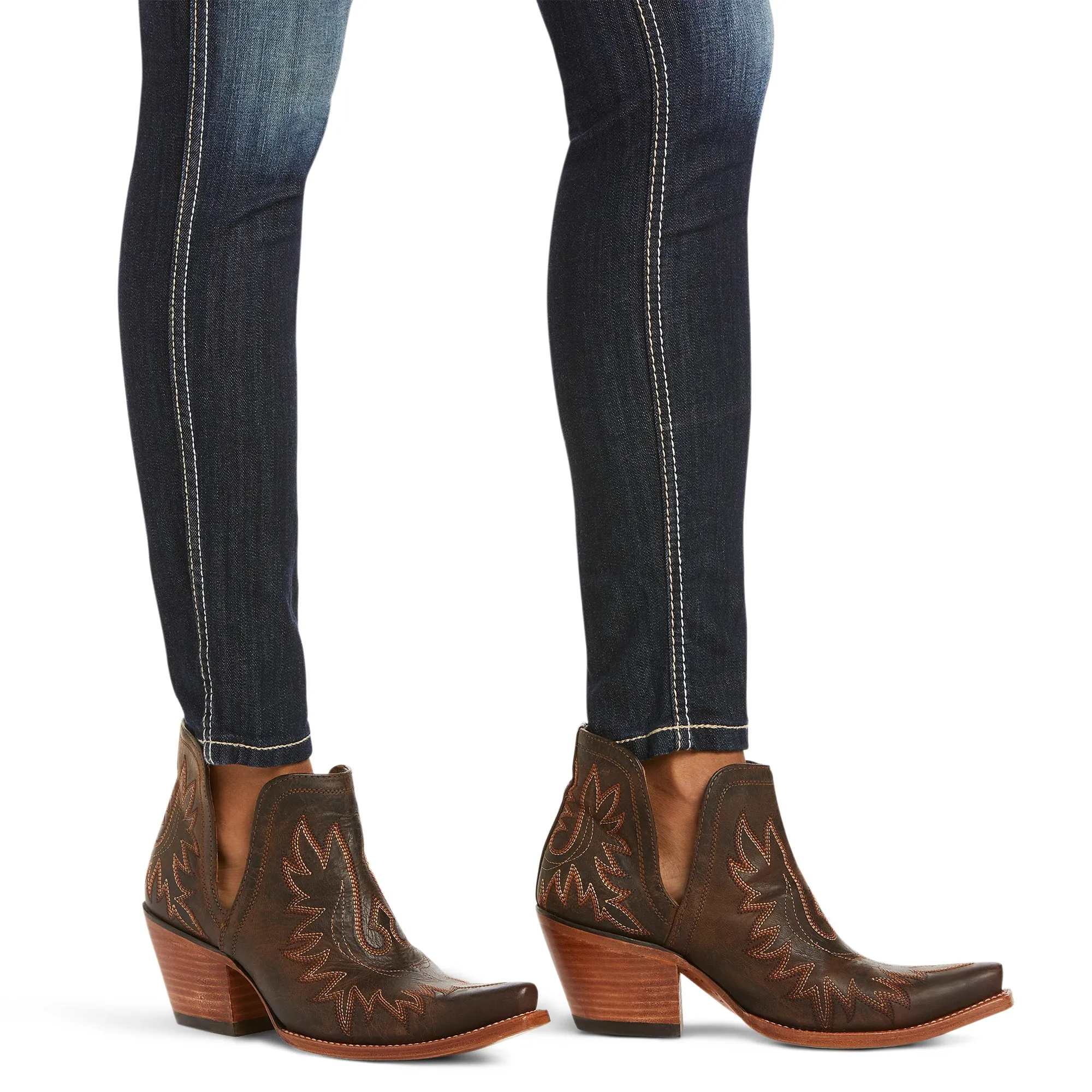 Ariat Ladies 10018357 R.E.A.L Mid Rise Outseam Ella Skinny Jeans