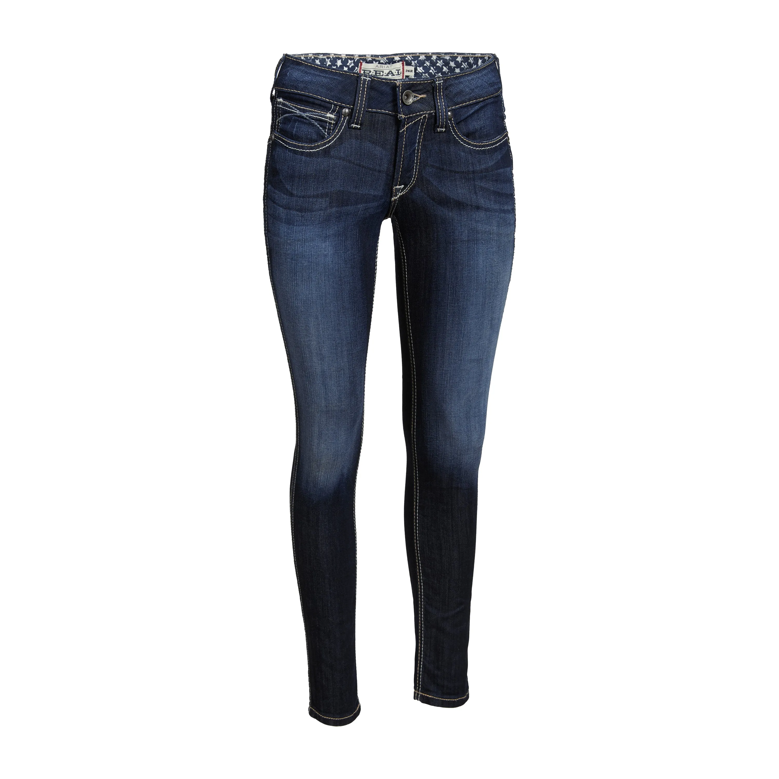 Ariat Ladies 10018357 R.E.A.L Mid Rise Outseam Ella Skinny Jeans
