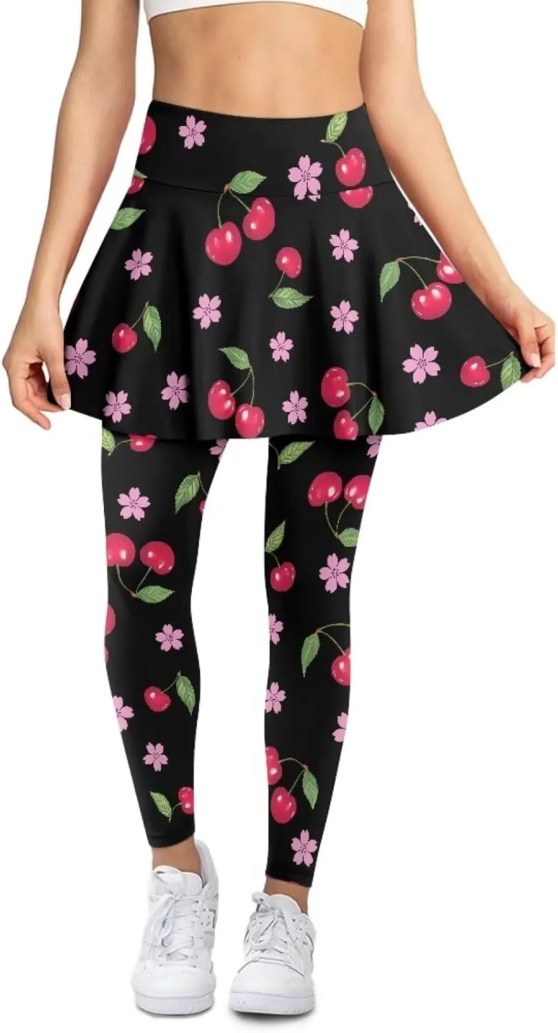 Athletic Skirt with Leggings Tennis Skirted Legging for Women with Pocket for Gym Yoga XS-3XL
