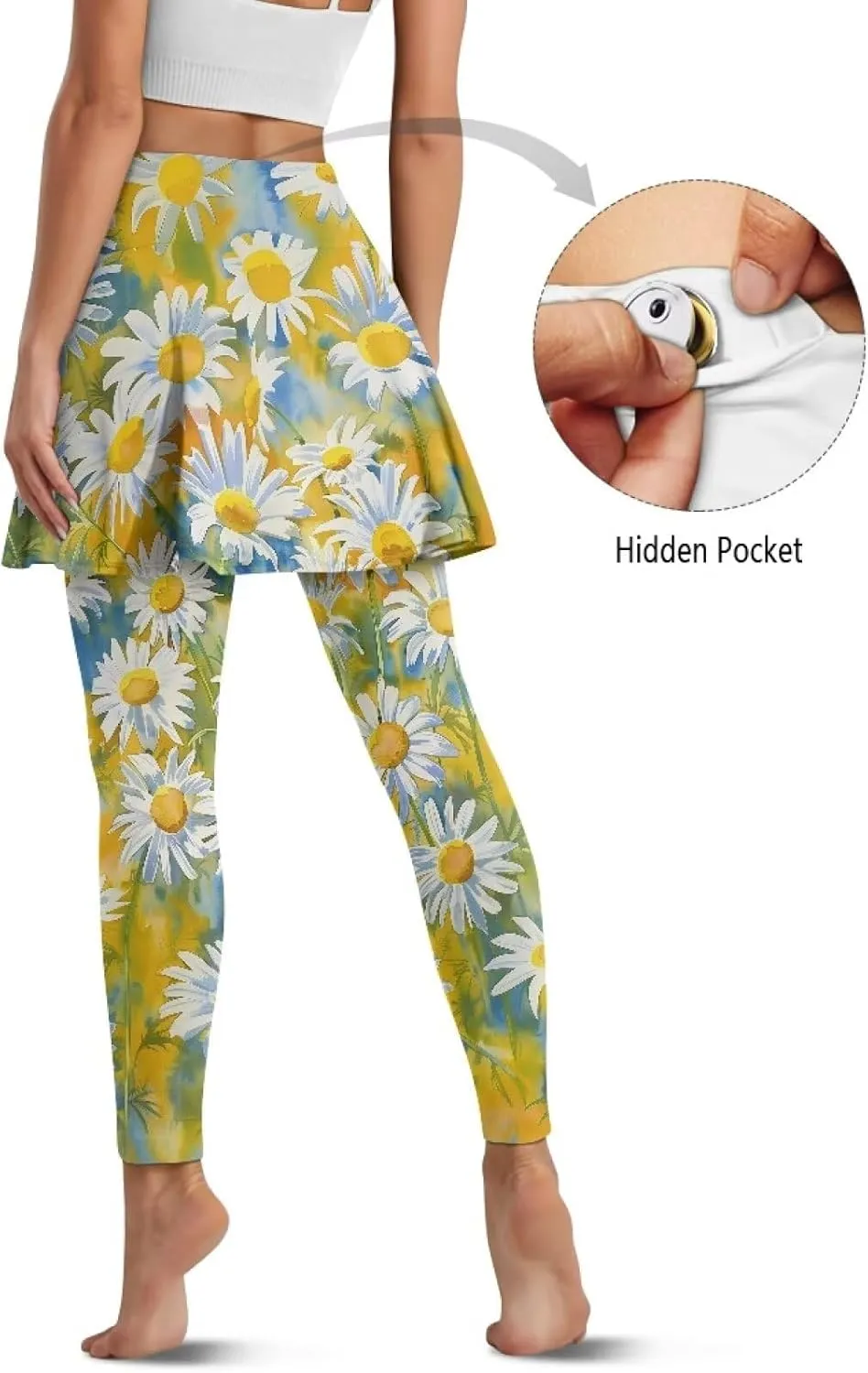 Athletic Skirt with Leggings Tennis Skirted Legging for Women with Pocket for Gym Yoga XS-3XL