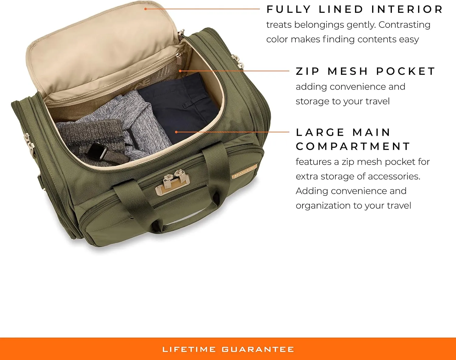 Briggs & Riley Travel Duffel Bag - Weekender & Overnight Luggage for Women & Men, Softside Bag