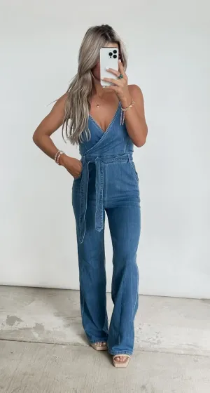 Broadway Babe Denim Jumpsuit