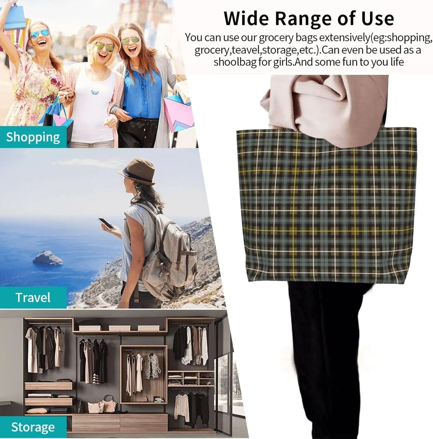 Canada Outdoor Labels Tote Bag For Women Weekender Travel Bag Reusable Grocery Bags Large Totes Handbags