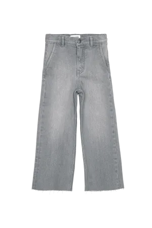 CHARLIE Bleached Grey - Loose Fit Cropped Jeans