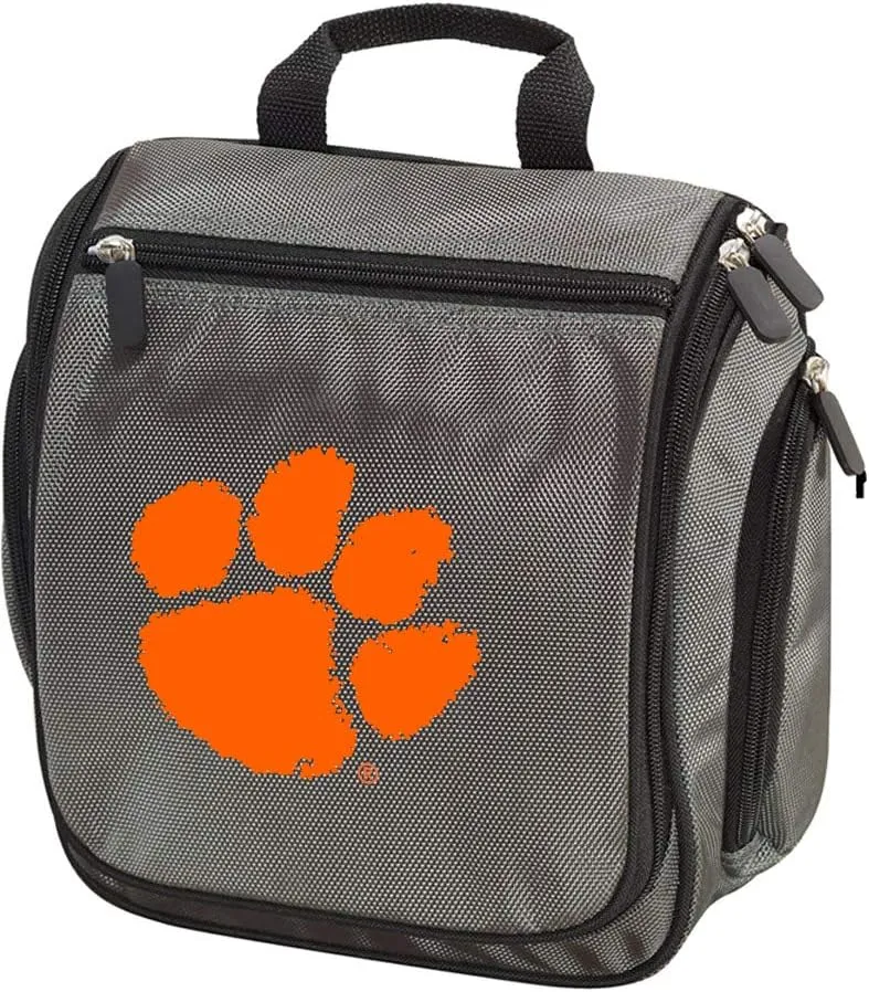 Clemson University Toiletry Bags or Clemson Logo Shaving Kit - HANGABLE Overnight Travel Bag