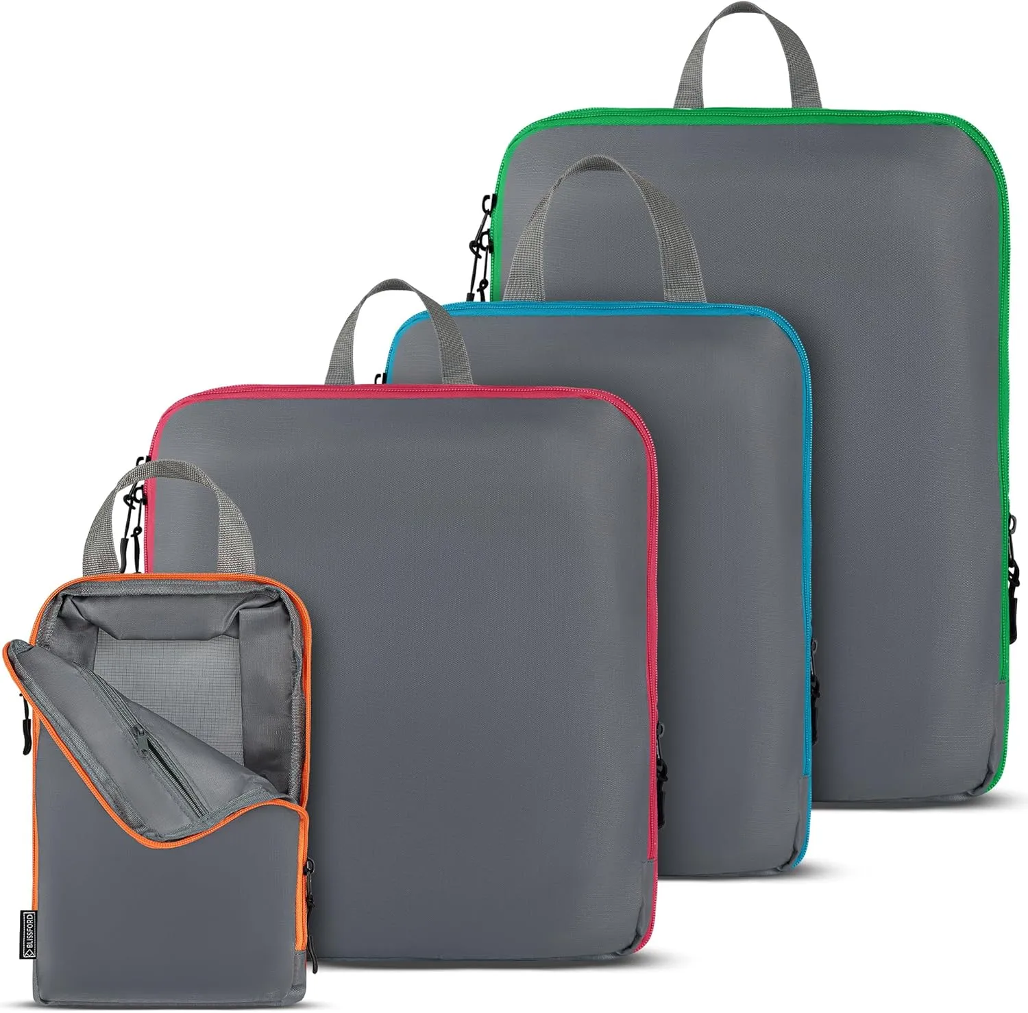 Compression Packing Cubes Travel, 4 Set/6 Set Packing Cubes for Carry on Suitcase, Suitcase Organizer Bags Set, Compression Bags Travel, Best Travel Packing Cubes Compression - with Inside Pockets