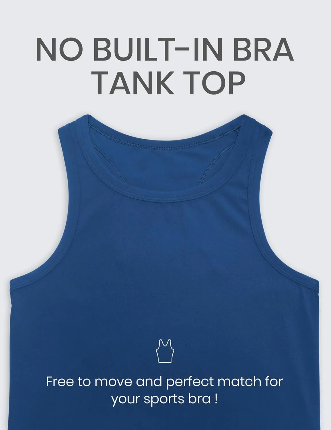 CRZ YOGA Butterluxe Womens Workout Racerback Sleeveless Tops High Neck Athletic Camisole Tanks Running Gym Yoga Shirts