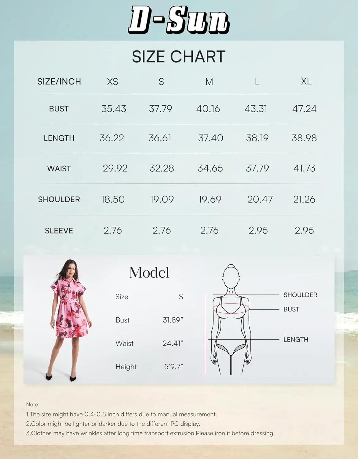 D-Sun Women Button Down Shirt Dress V-Neck Floral Printed Short Sleeve Mini Dress Casual Belted Short Party with Pocket