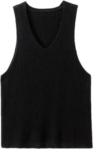 DBFBDTU Camisole Tops for Women Women Cashmere High Elasticity Vest Crop V-Neck Tank Knit Camisole Tops