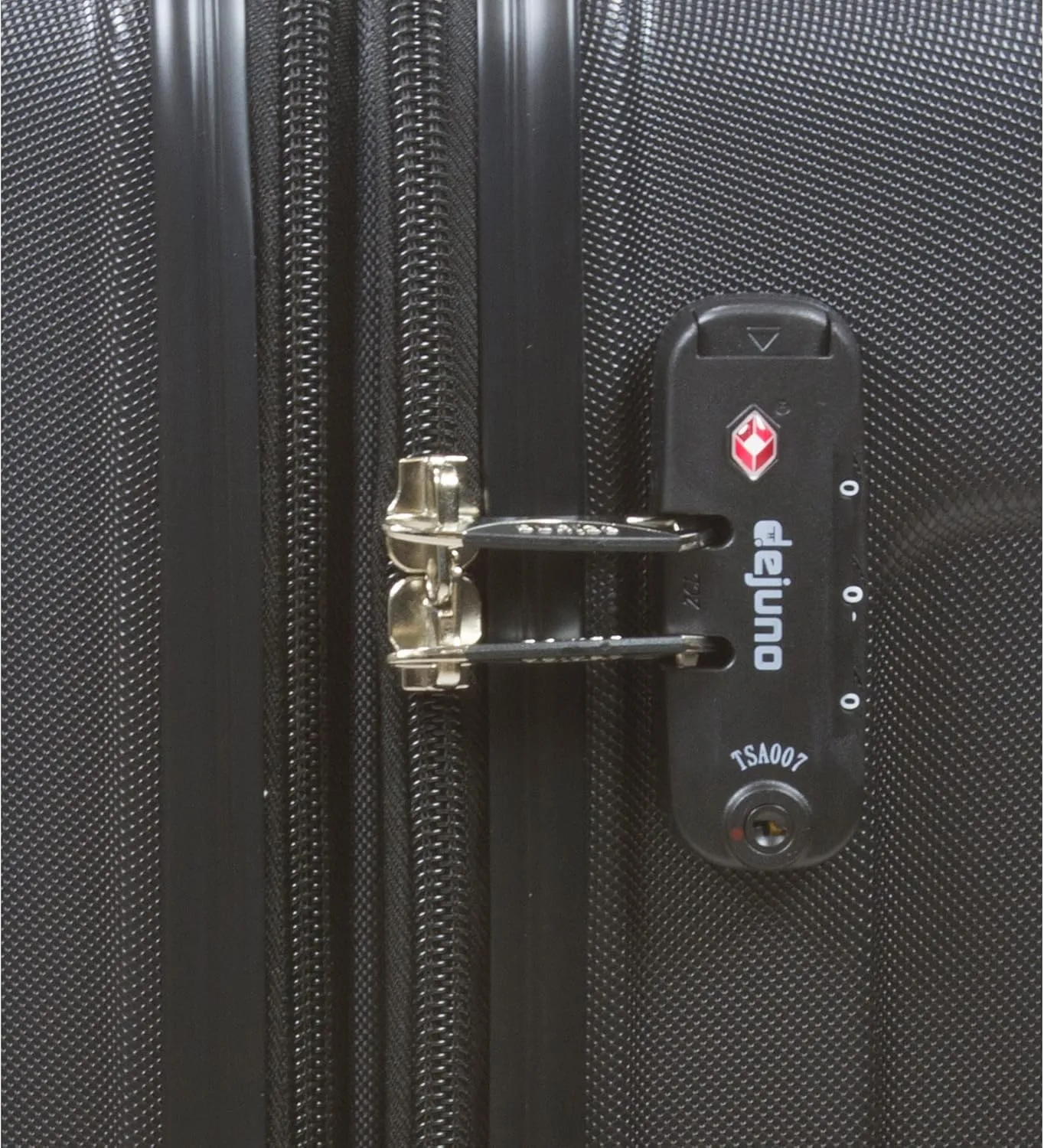 Dejuno Kingsley New Generation 3-Piece Hardside Spinner Luggage Set, Black, Small, Medium, Large