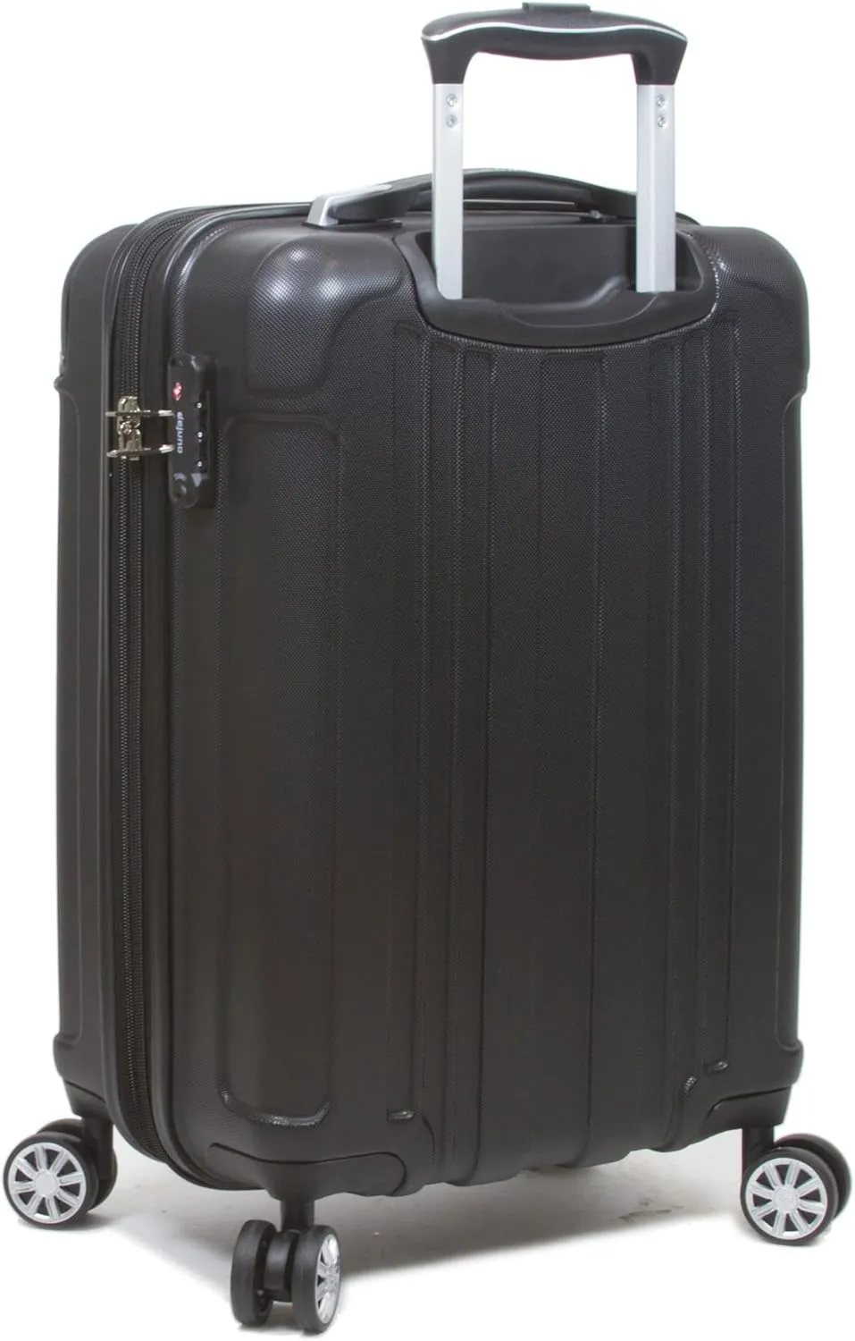 Dejuno Kingsley New Generation 3-Piece Hardside Spinner Luggage Set, Black, Small, Medium, Large