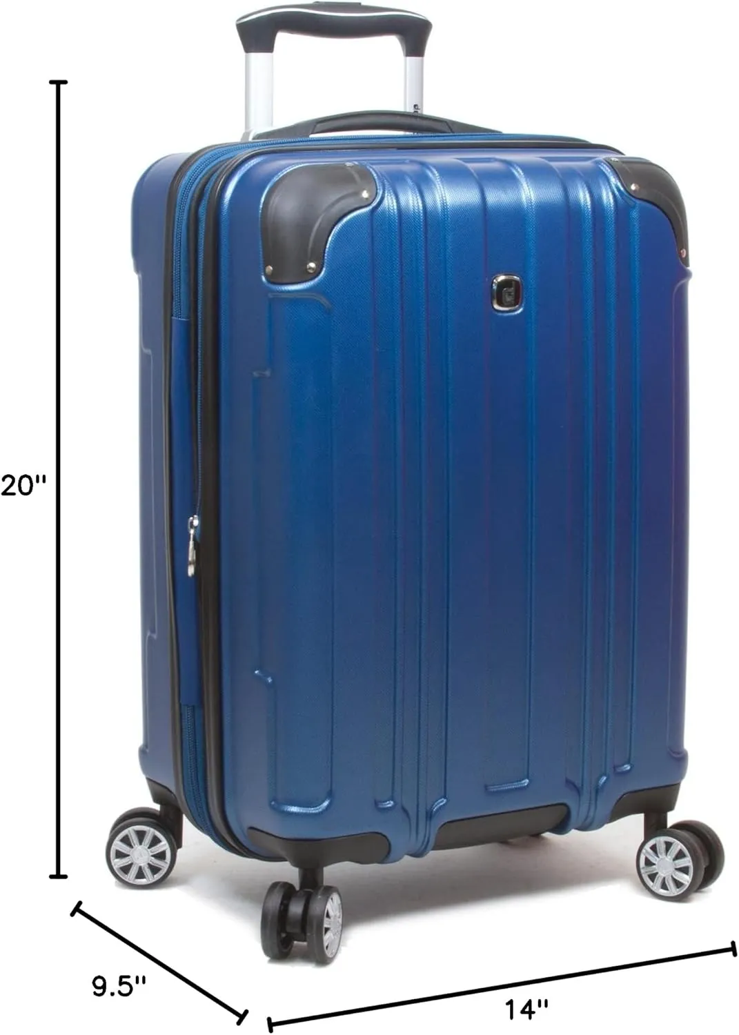 Dejuno Kingsley New Generation Hardside Spinner Luggage, Blue, 3-Piece Set