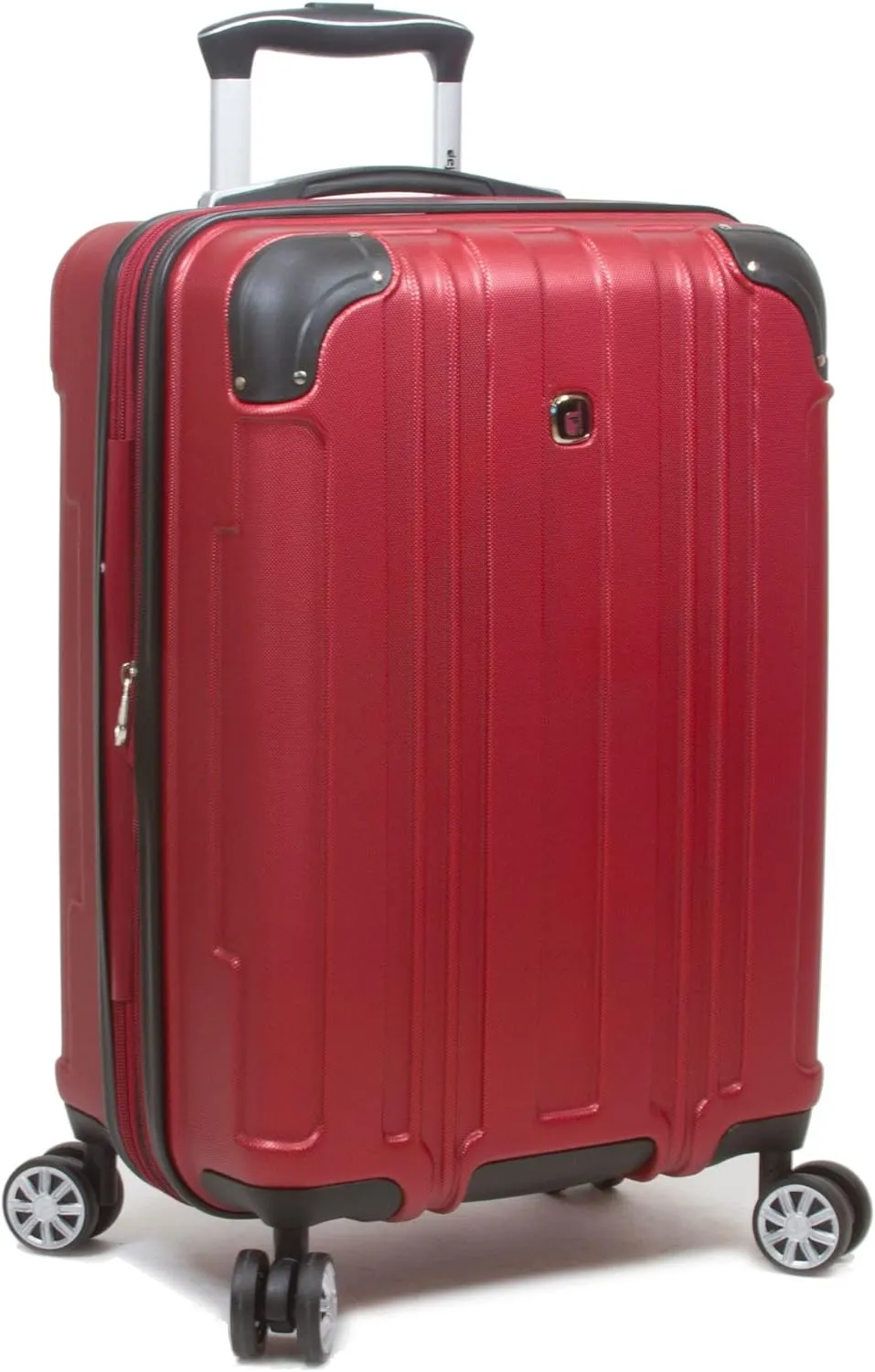 Dejuno Kingsley New Generation Hardside Spinner Luggage, Burgundy, 3-Piece Set