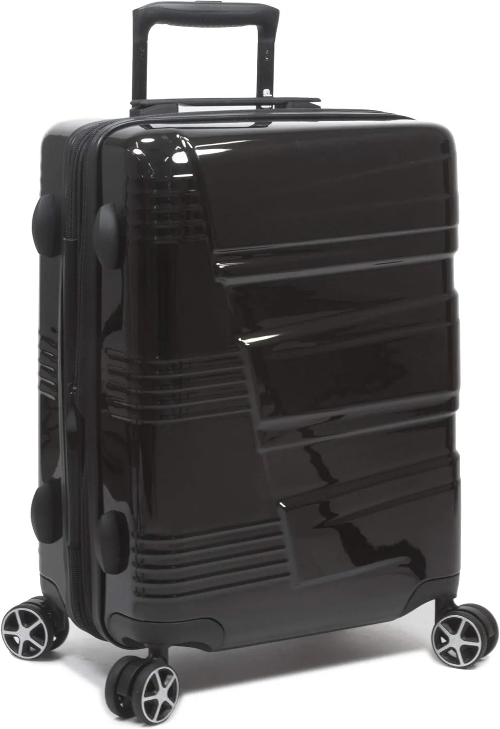 Dejuno Lumos New Generation Hardside Expandable Spinner Luggage, Black, 3-Piece Set