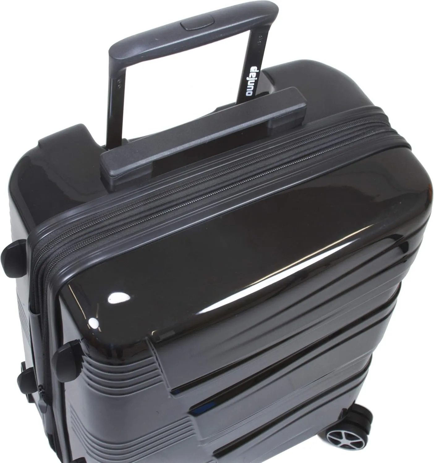 Dejuno Lumos New Generation Hardside Expandable Spinner Luggage, Black, 3-Piece Set