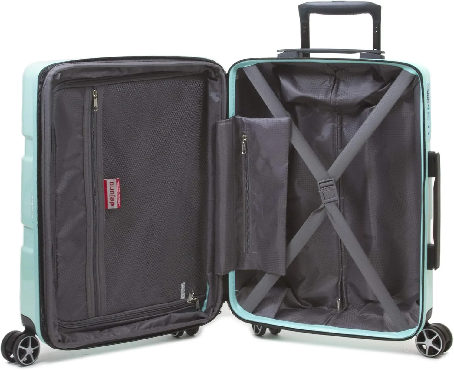 Dejuno Lumos New Generation Hardside Expandable Spinner Luggage, Black, 3-Piece Set