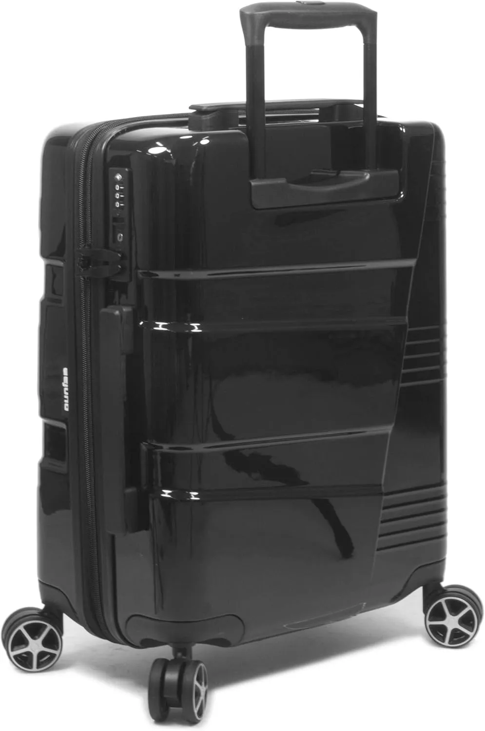 Dejuno Lumos New Generation Hardside Expandable Spinner Luggage, Black, 3-Piece Set