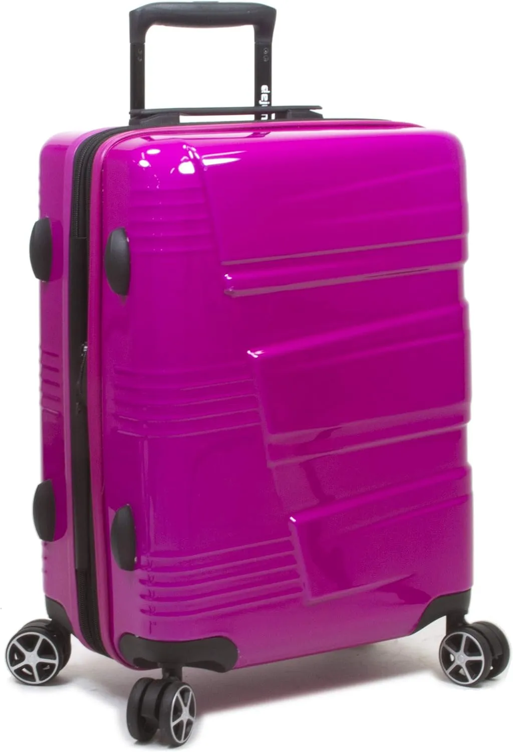 Dejuno Lumos New Generation Hardside Expandable Spinner Luggage, Cranberry, 3-Piece Set
