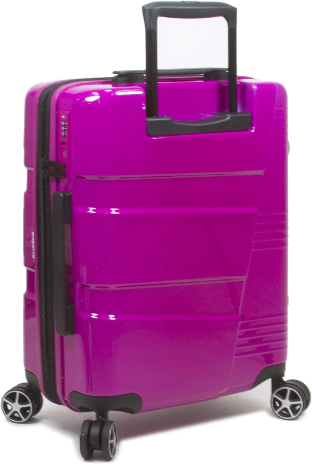 Dejuno Lumos New Generation Hardside Expandable Spinner Luggage, Cranberry, 3-Piece Set