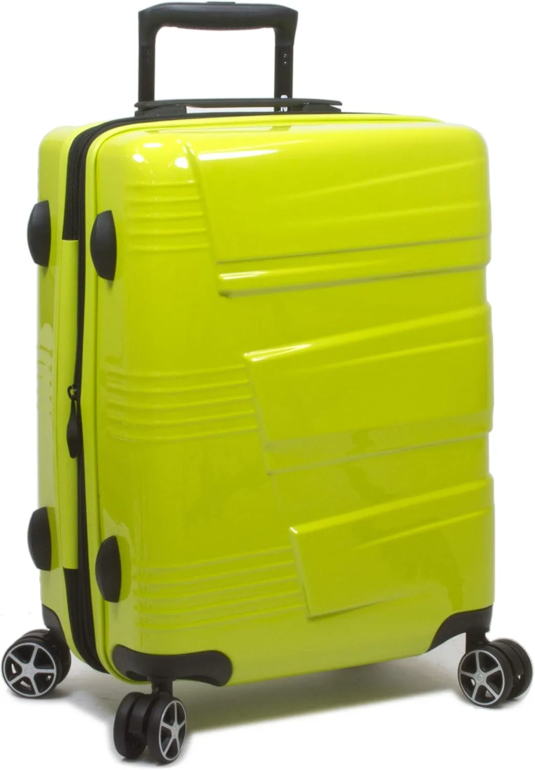 Dejuno Lumos New Generation Hardside Expandable Spinner Luggage, Lime, 3-Piece Set