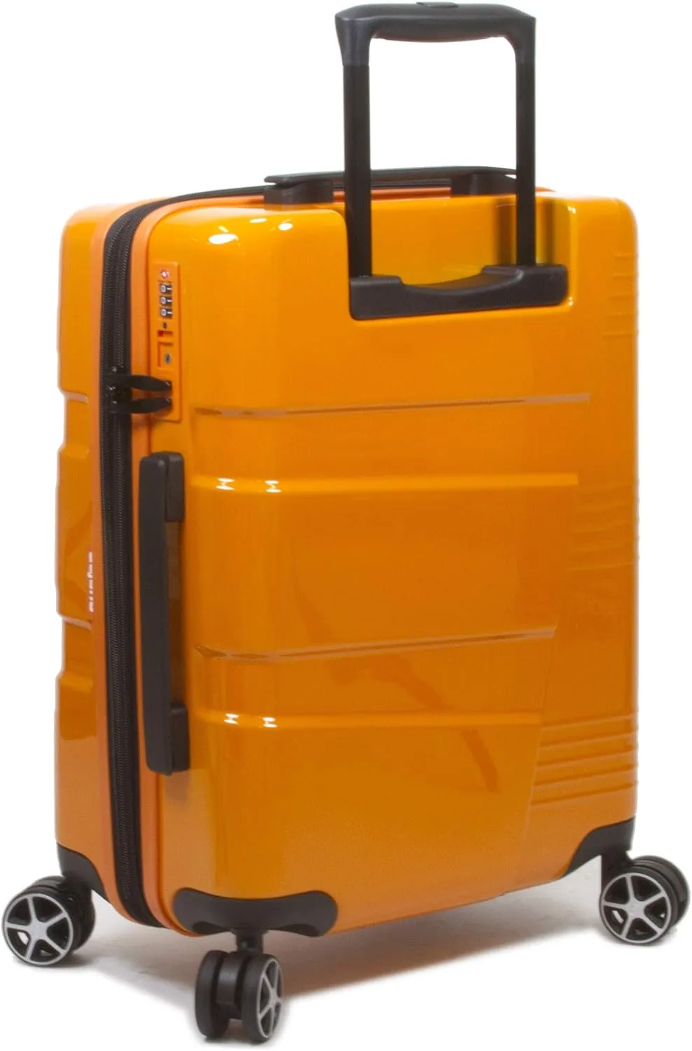 Dejuno Lumos New Generation Hardside Expandable Spinner Luggage, Orange, 3-Piece Set
