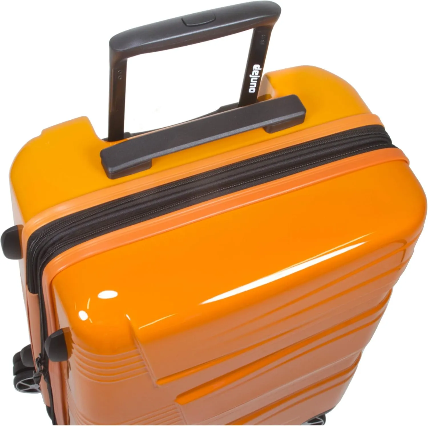 Dejuno Lumos New Generation Hardside Expandable Spinner Luggage, Orange, 3-Piece Set