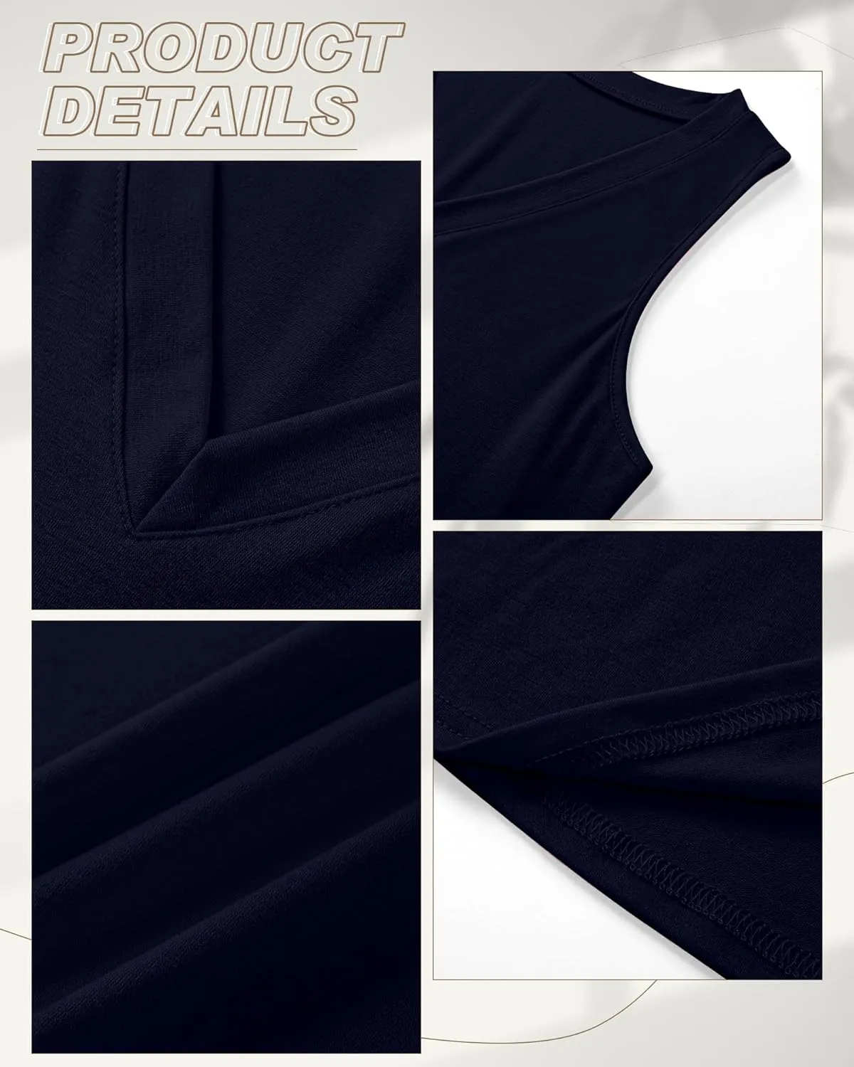 Ficerd 4 Pack V Neck Tank Tops for Women Sleeveless Shirts Loose Fit Tunic Tank Multipack 2025 Summer Beach Vacation Clothes