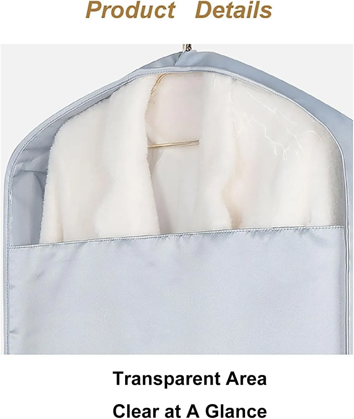 Garment Bags, Garment Covers with Clear Windows, Clothes Cover Storage for Dresses, Suit Satin-Like Cotton Three-Dimensional(Pink,23x55x4in/58x140x9cm)
