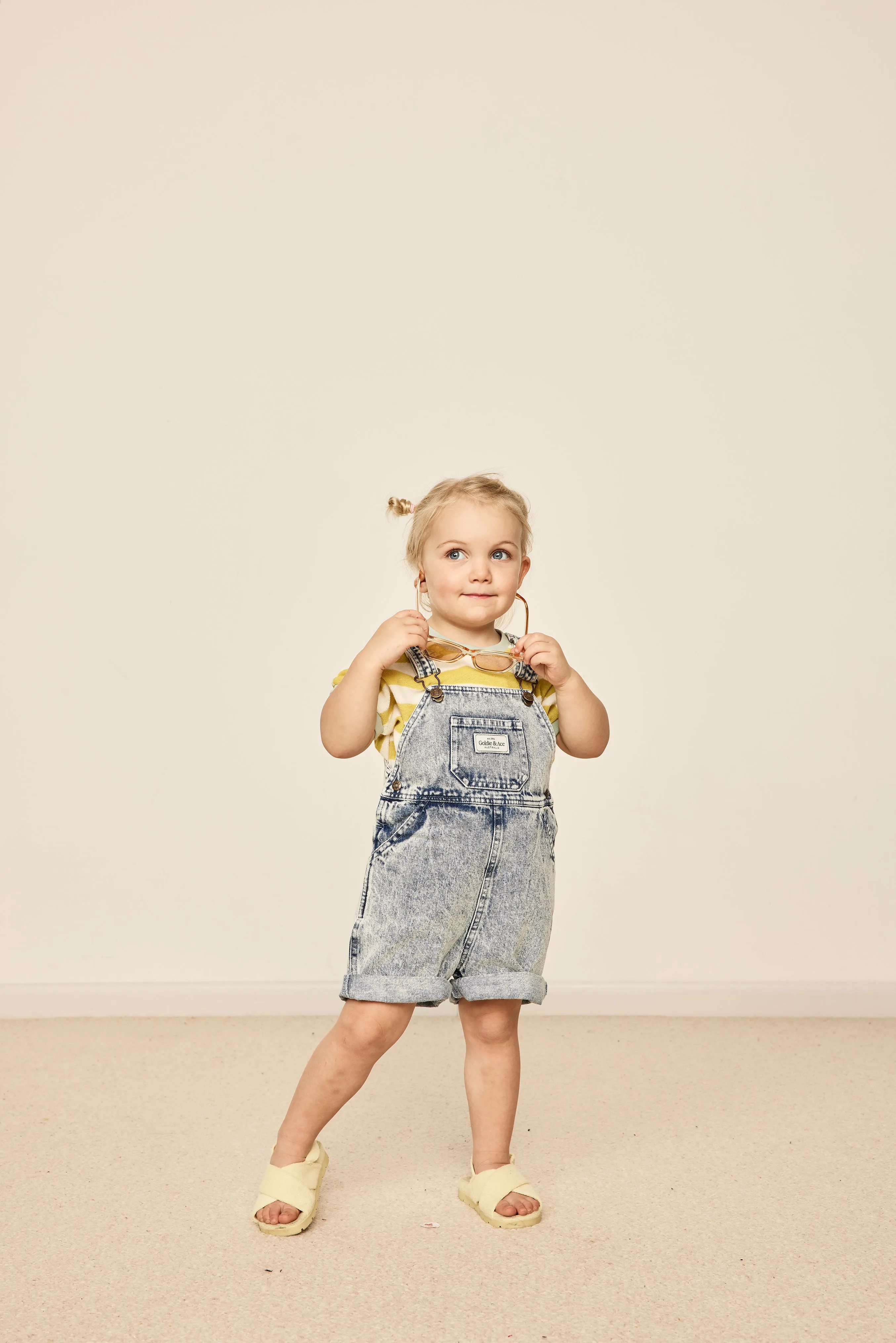 GOLDIE & ACE BURTON VINTAGE WASH OVERALLS - LIGHT DENIM