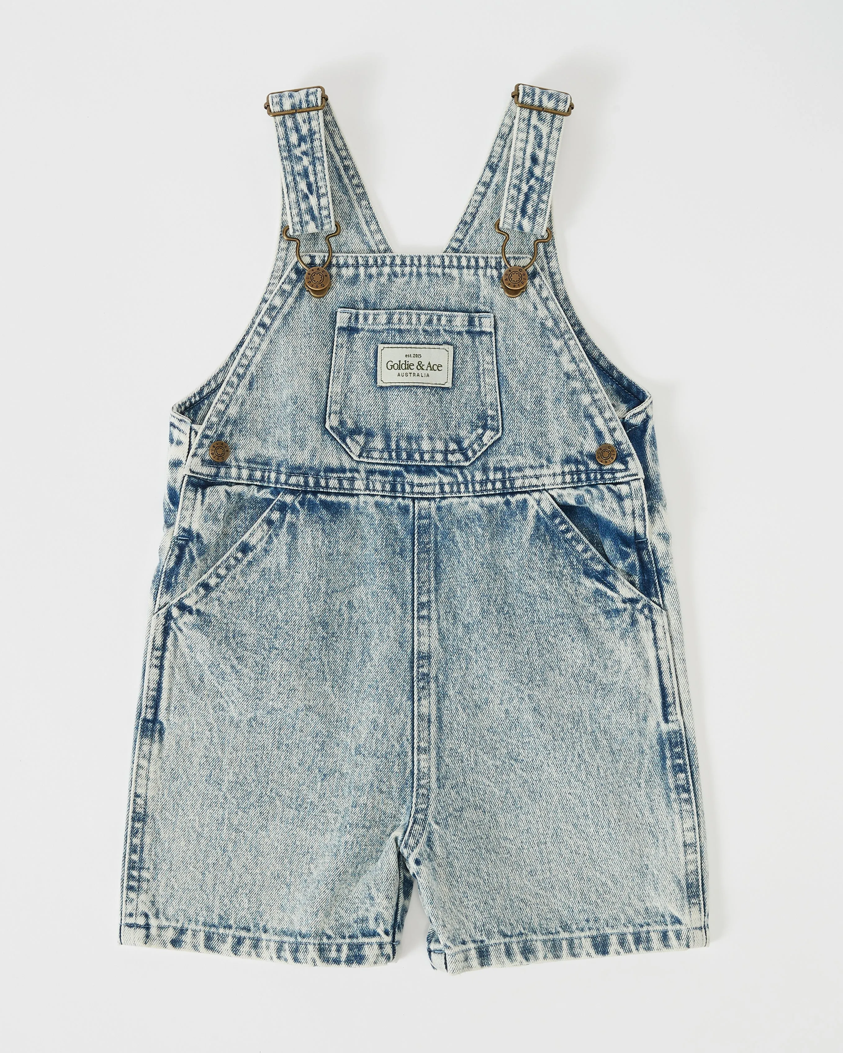 GOLDIE & ACE BURTON VINTAGE WASH OVERALLS - LIGHT DENIM