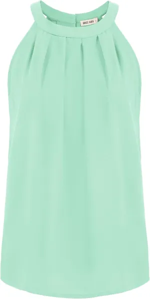GRACE KARIN Sequin Halter Tops for Women Sleeveless Dressy Sparkle Tank Camisole Tops Party Club Cocktail Vest Shirt