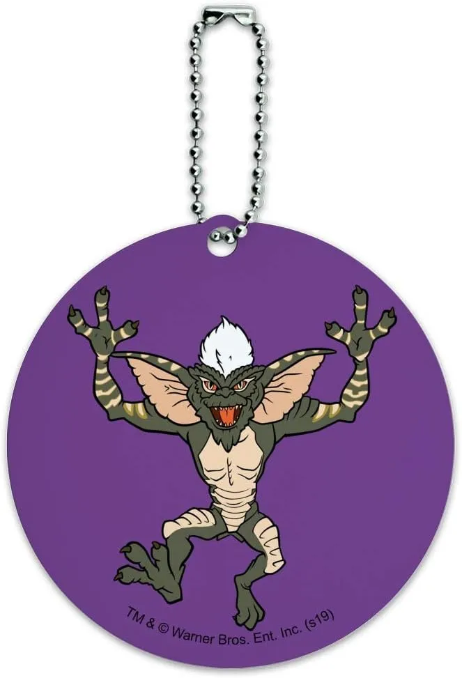Gremlins Stripe Round Luggage ID Tag Card Suitcase Carry-On