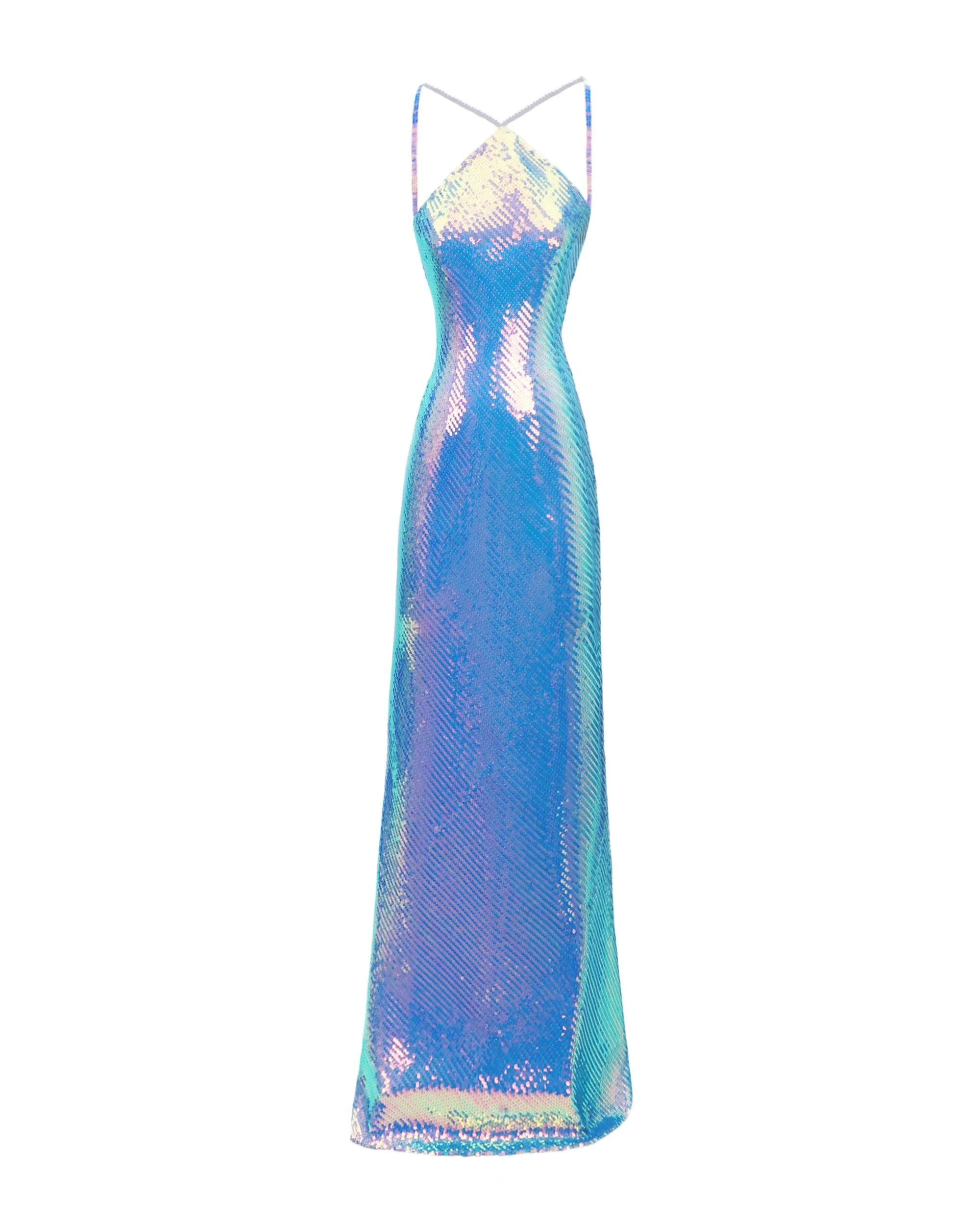 Halter-Neck Slim-Cut Dress