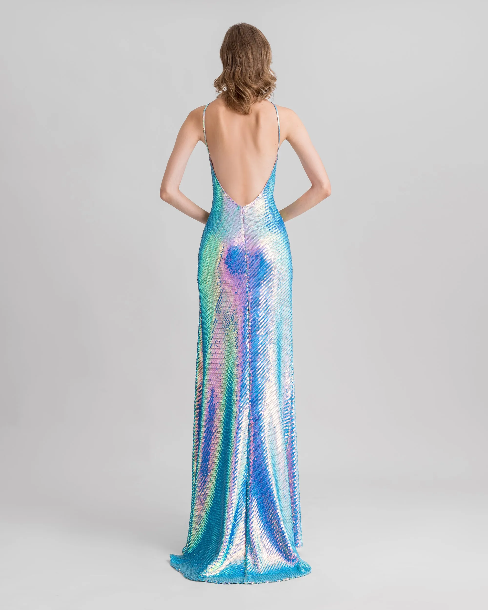 Halter-Neck Slim-Cut Dress