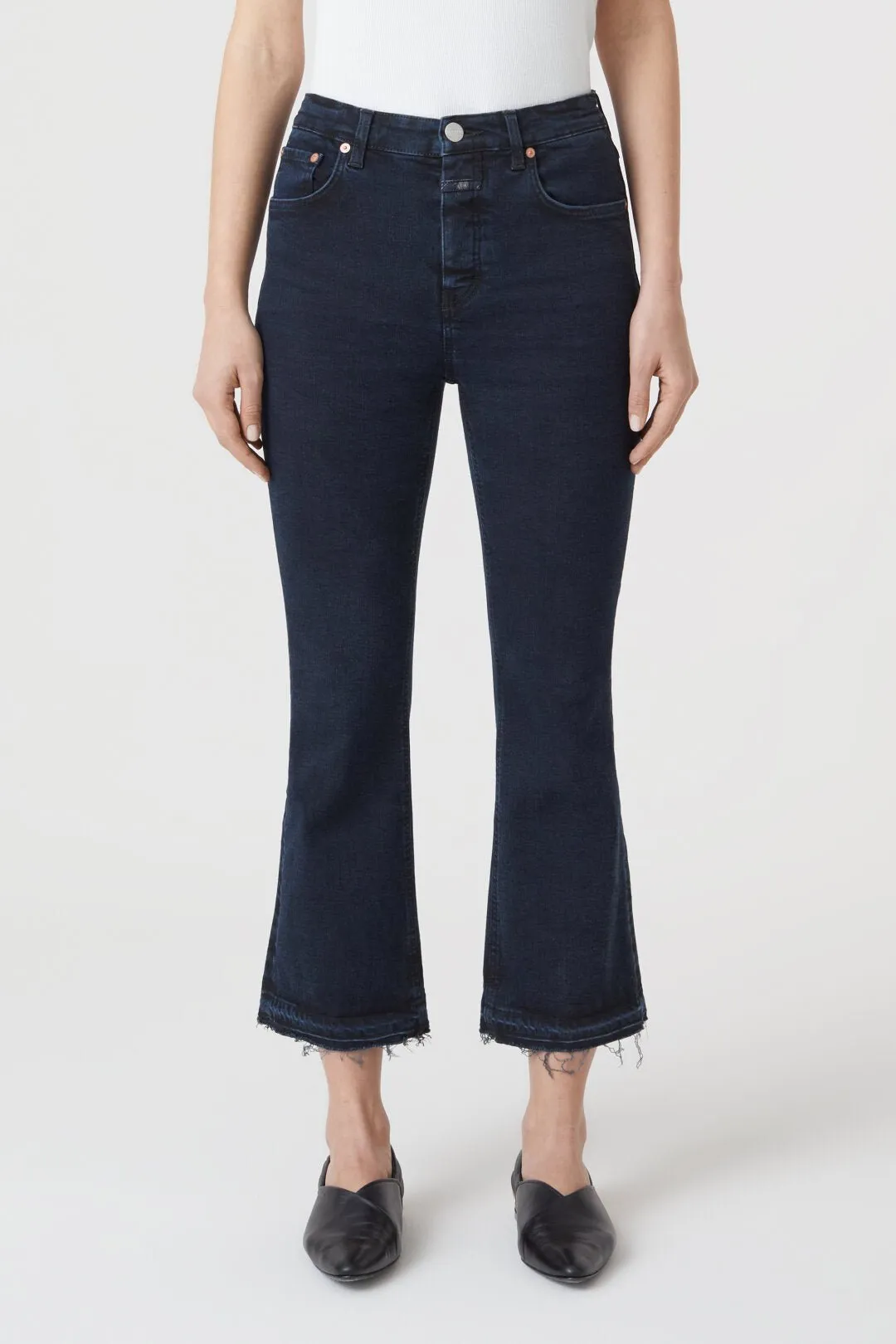 Hi-Sun High Waisted Crop Jean - Blue/ Black
