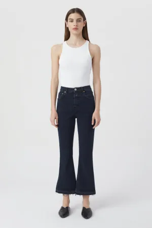 Hi-Sun High Waisted Crop Jean - Blue/ Black