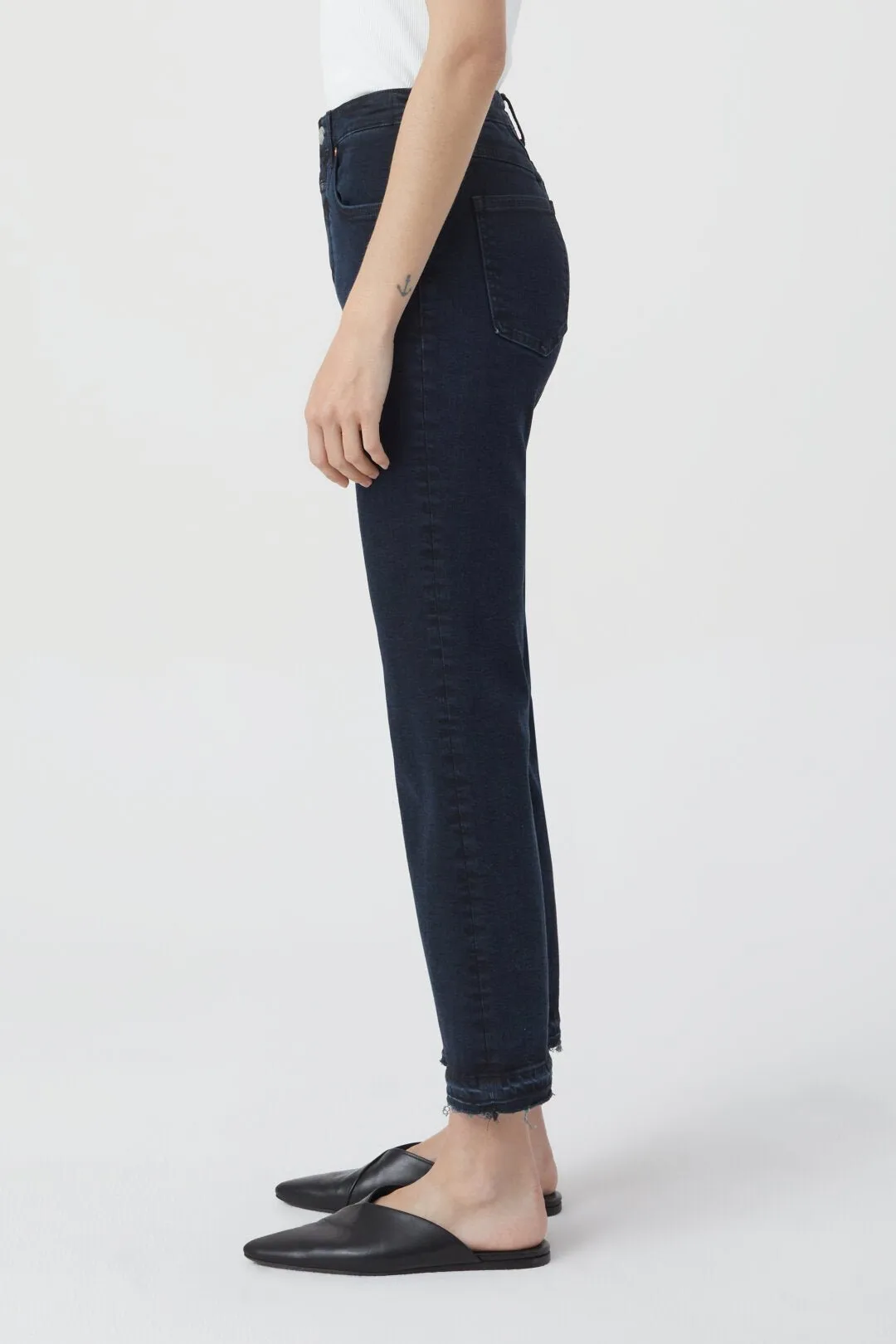 Hi-Sun High Waisted Crop Jean - Blue/ Black