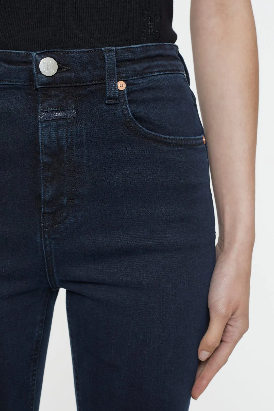 Hi-Sun High Waisted Crop Jean - Blue/ Black