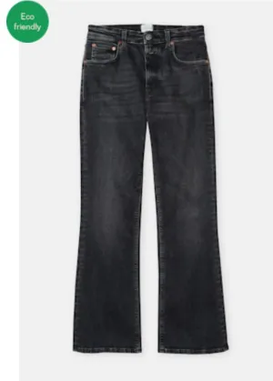 hi-sun High Waisted Crop Jean - Dark Gray