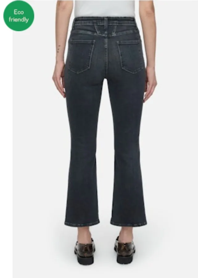hi-sun High Waisted Crop Jean - Dark Gray