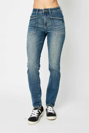 High Waist Pocket Jeans