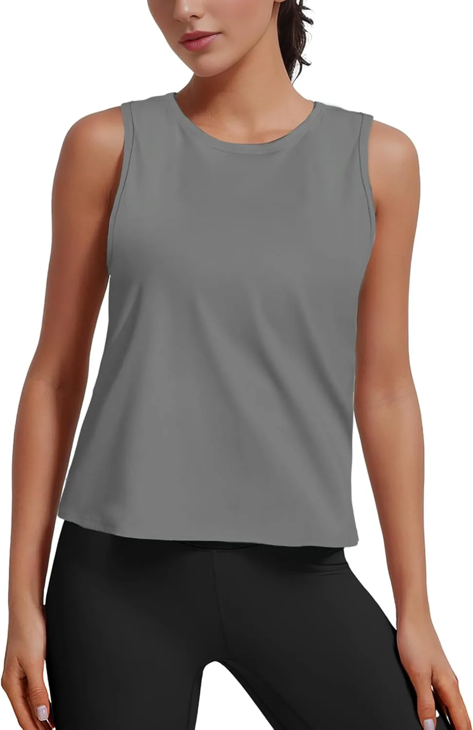 Ice Silk Workout Tank Tops for Women Gym Womens Athletic Tops Loose Fit Running Tank Sleeveless Cool Sun Protection