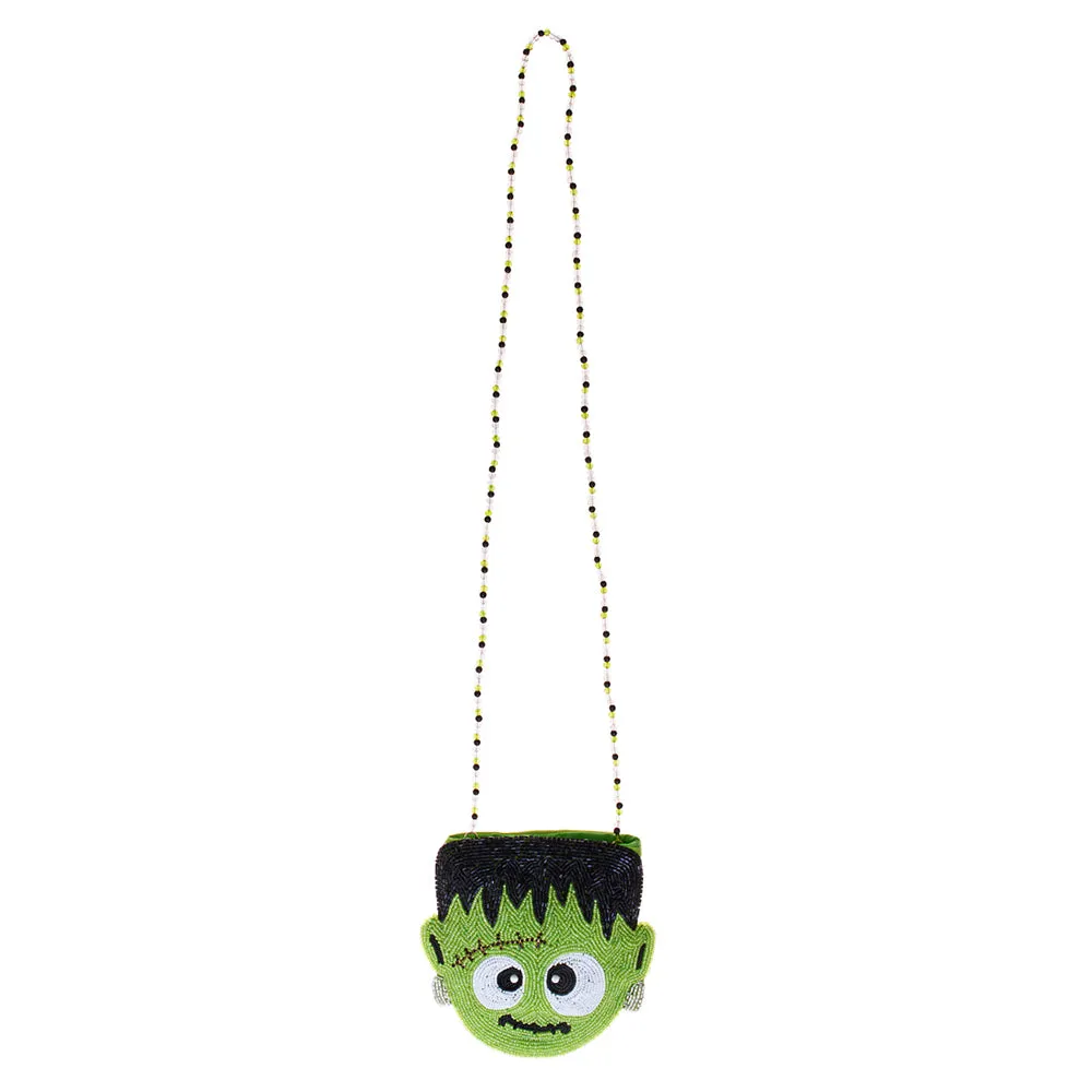 iLLASPARKZ Halloween Frankenstein Beaded Mini Crossbody Bag