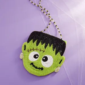iLLASPARKZ Halloween Frankenstein Beaded Mini Crossbody Bag