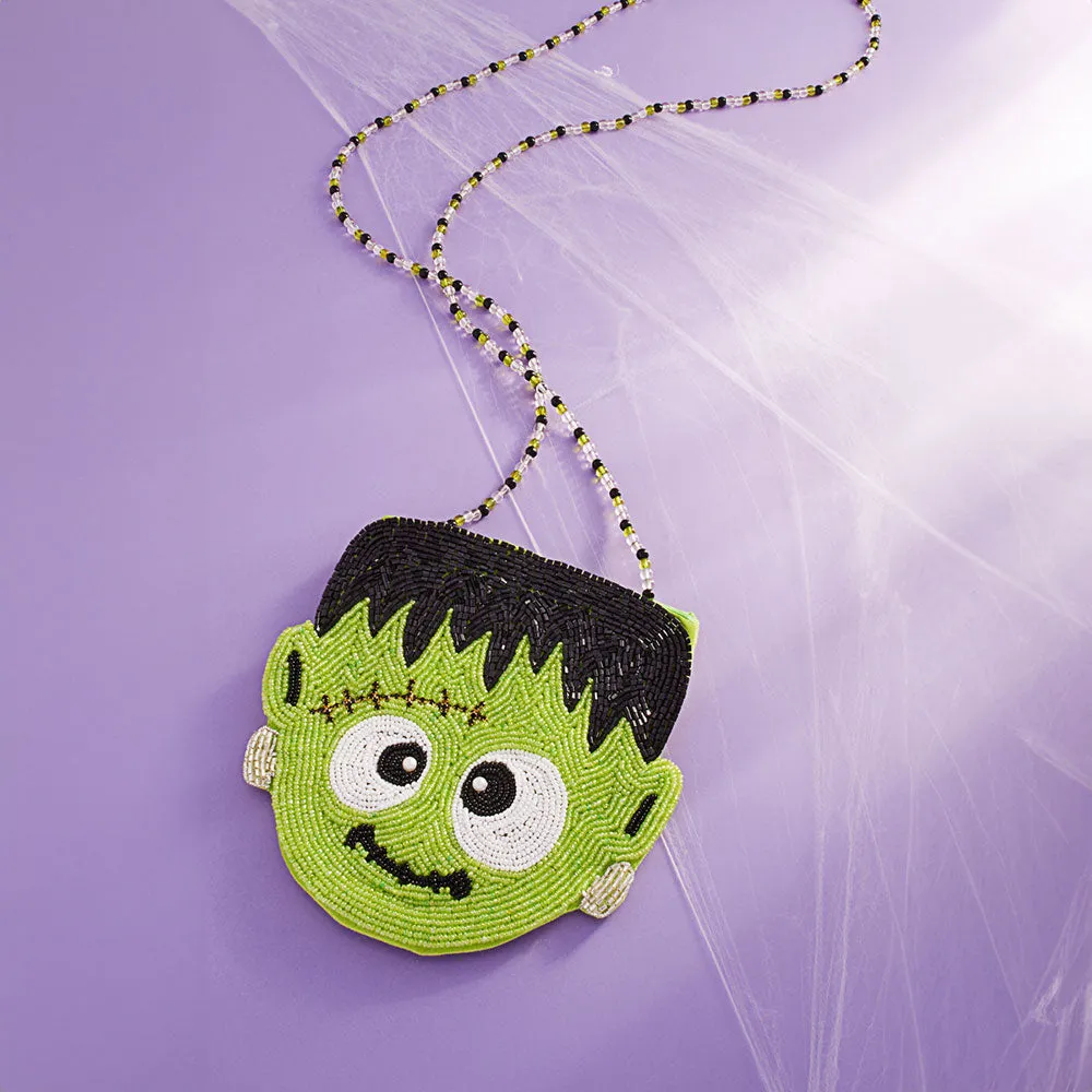 iLLASPARKZ Halloween Frankenstein Beaded Mini Crossbody Bag